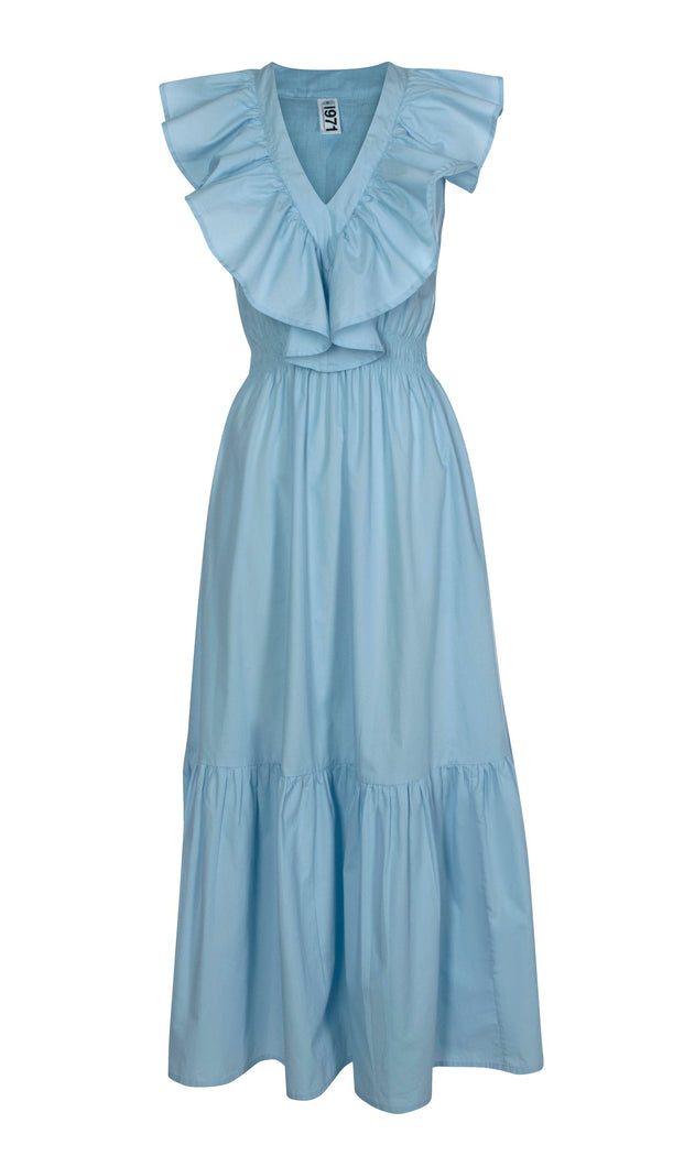 Pale Blue Stevie V Sleeveless Maxi Dress
