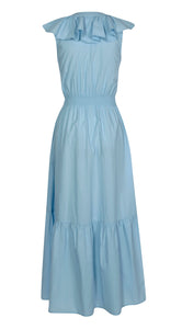 Pale Blue Stevie V Sleeveless Maxi Dress