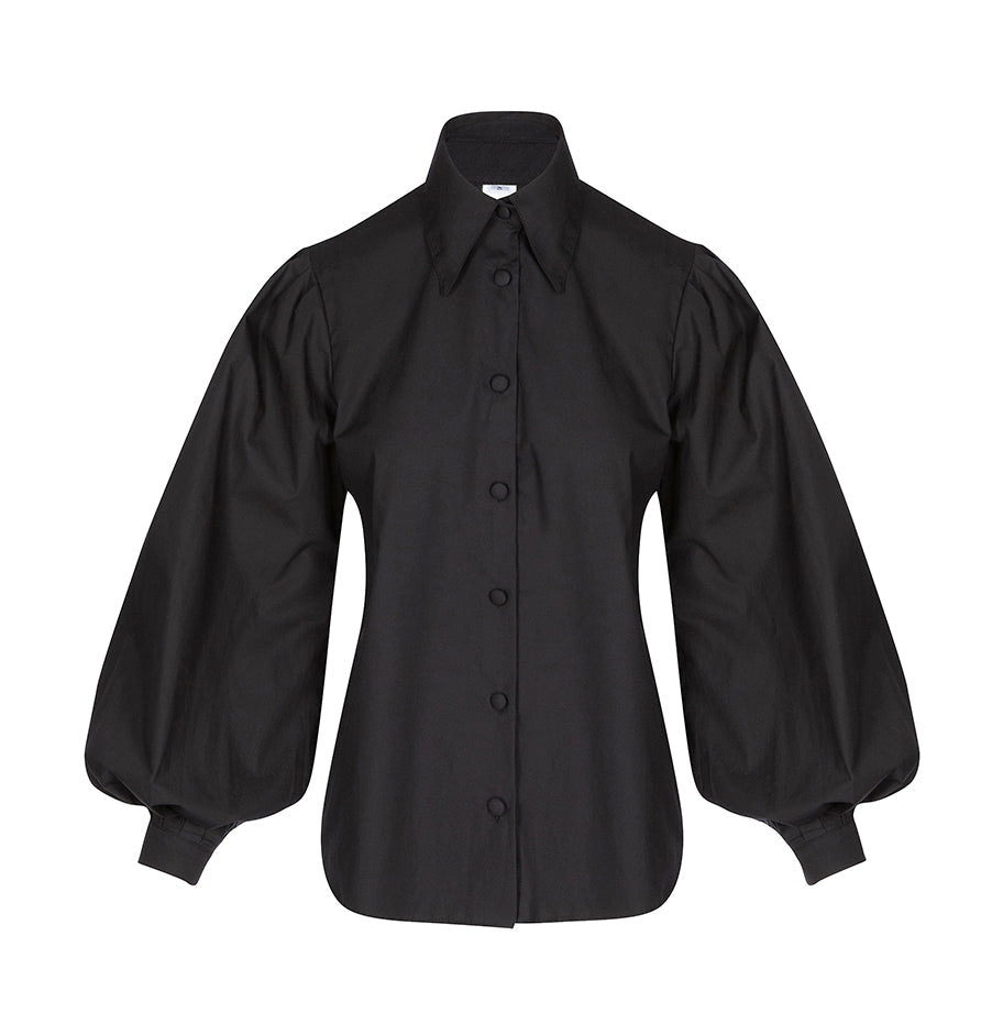 Black Collared Button Shirt