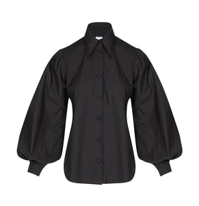 Black Collared Button Shirt